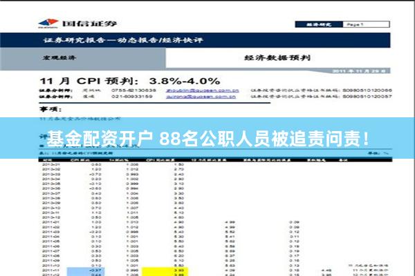 基金配资开户 88名公职人员被追责问责！