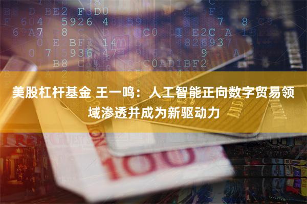 美股杠杆基金 王一鸣：人工智能正向数字贸易领域渗透并成为新驱动力