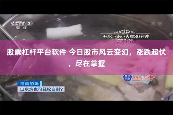 股票杠杆平台软件 今日股市风云变幻，涨跌起伏，尽在掌握