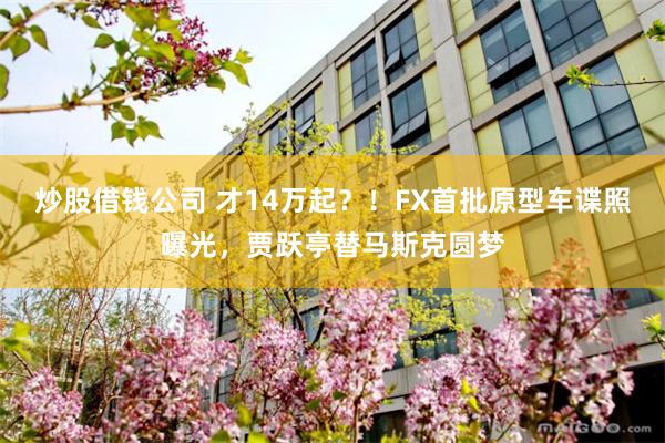 炒股借钱公司 才14万起？！FX首批原型车谍照曝光，贾跃亭替马斯克圆梦
