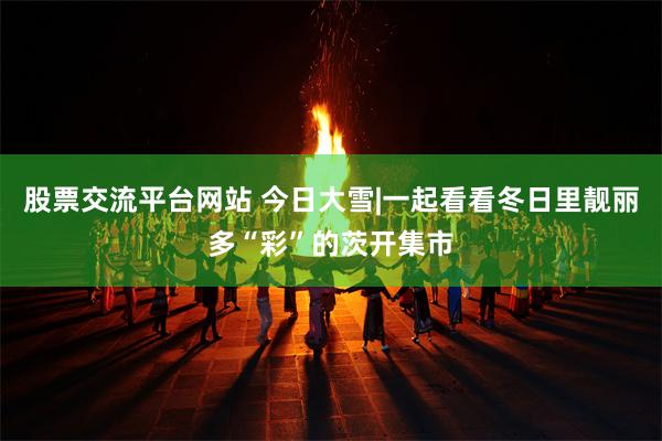 股票交流平台网站 今日大雪|一起看看冬日里靓丽多“彩”的茨开集市