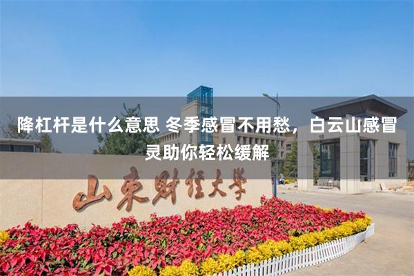 降杠杆是什么意思 冬季感冒不用愁，白云山感冒灵助你轻松缓解