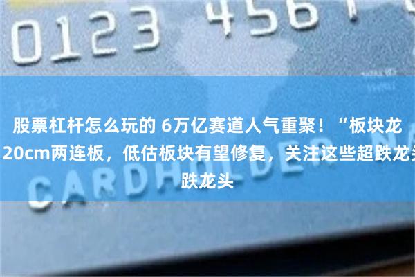 股票杠杆怎么玩的 6万亿赛道人气重聚！“板块龙”20cm两连板，低估板块有望修复，关注这些超跌龙头