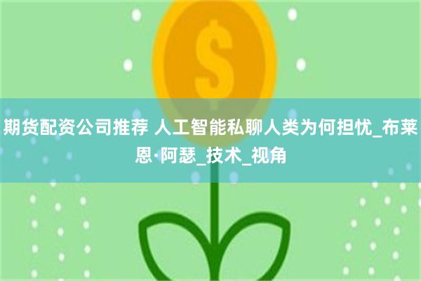 期货配资公司推荐 人工智能私聊人类为何担忧_布莱恩·阿瑟_技术_视角