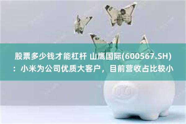 股票多少钱才能杠杆 山鹰国际(600567.SH)：小米为公司优质大客户，目前营收占比较小