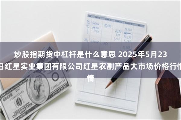 炒股指期货中杠杆是什么意思 2025年5月23日红星实业集团有限公司红星农副产品大市场价格行情