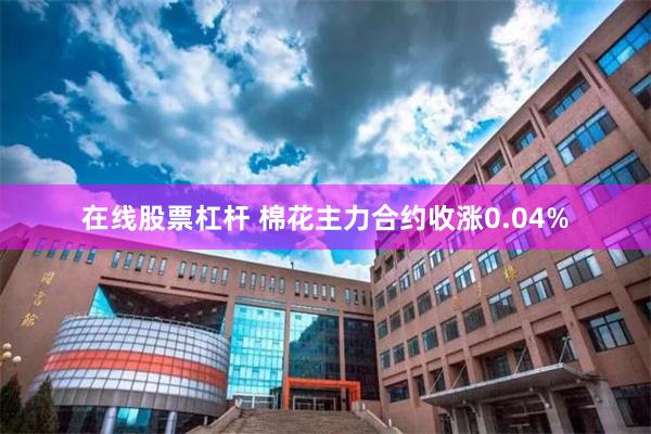 在线股票杠杆 棉花主力合约收涨0.04%