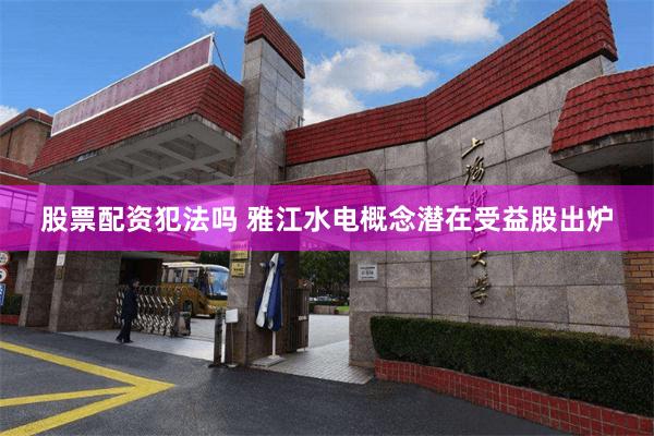 股票配资犯法吗 雅江水电概念潜在受益股出炉