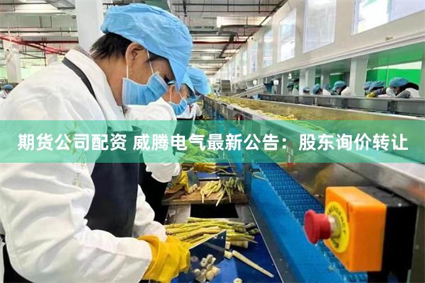 期货公司配资 威腾电气最新公告：股东询价转让
