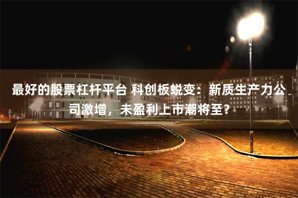 最好的股票杠杆平台 科创板蜕变：新质生产力公司激增，未盈利上市潮将至？