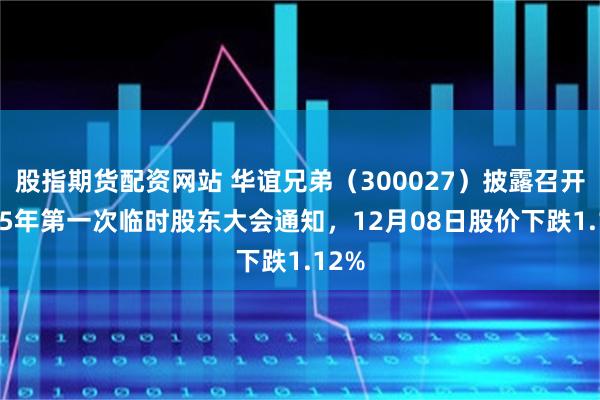 股指期货配资网站 华谊兄弟（300027）披露召开2025年第一次临时股东大会通知，12月08日股价下跌1.12%