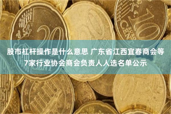 股市杠杆操作是什么意思 广东省江西宜春商会等7家行业协会商会负责人人选名单公示