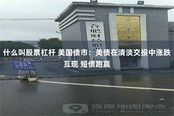 什么叫股票杠杆 美国债市：美债在清淡交投中涨跌互现 短债跑赢