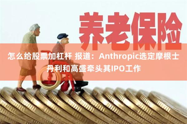 怎么给股票加杠杆 报道：Anthropic选定摩根士丹利和高盛牵头其IPO工作